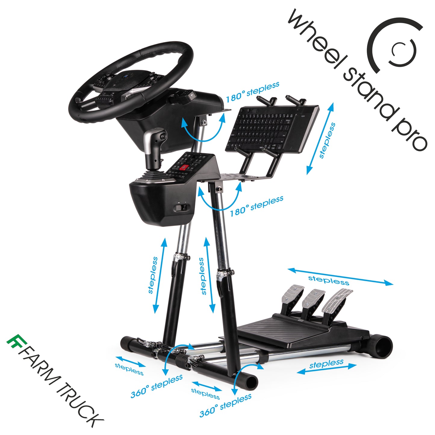 Wheel Stand Pro Farm Truck – Steering Wheel Support – Black Version