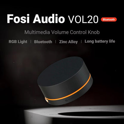 Fosi Audio VOL20 – Bluetooth/USB-Lautstärkeregler mit RGB – Schwarz