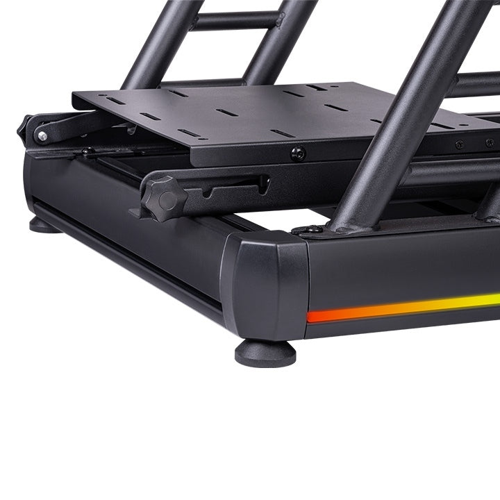 Thermaltake GR500 – Rennsimulations-Cockpit – Robustes Stahlchassis – Verstellbarer Schalensitz – Kompatibel mit PC, PS und Xbox