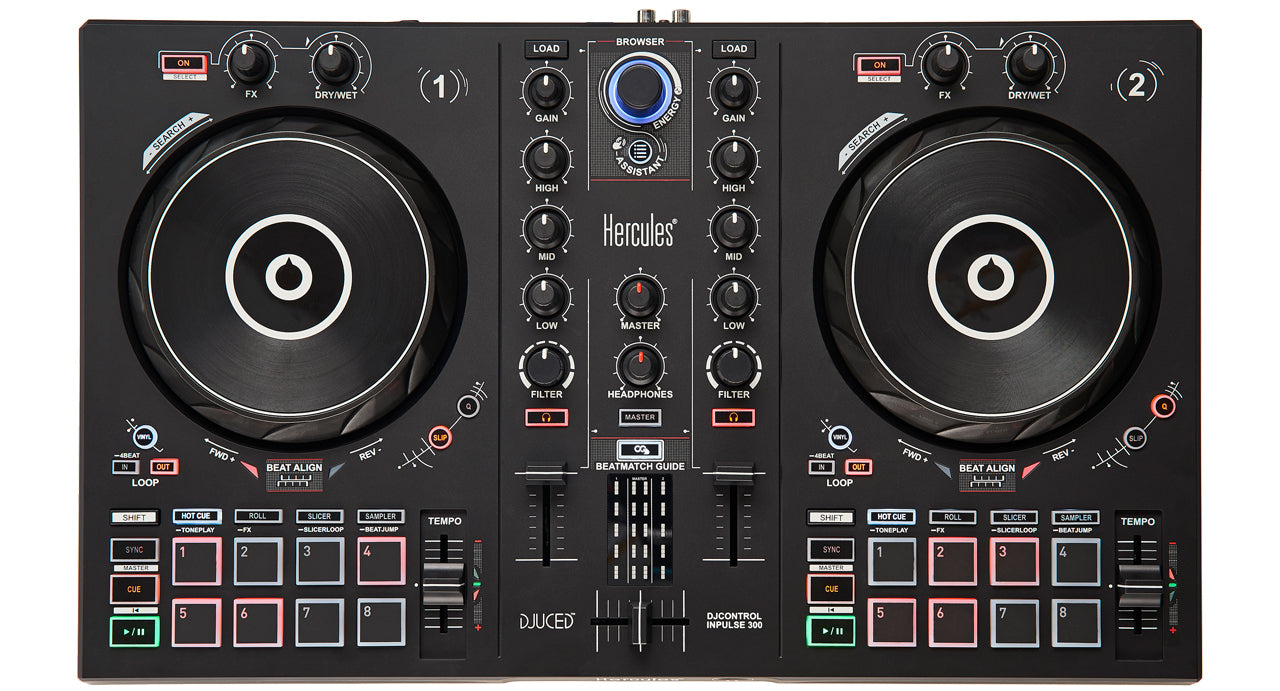 Hercules DJControl Inpulse 300 – DJ-Controller – Schwarz
