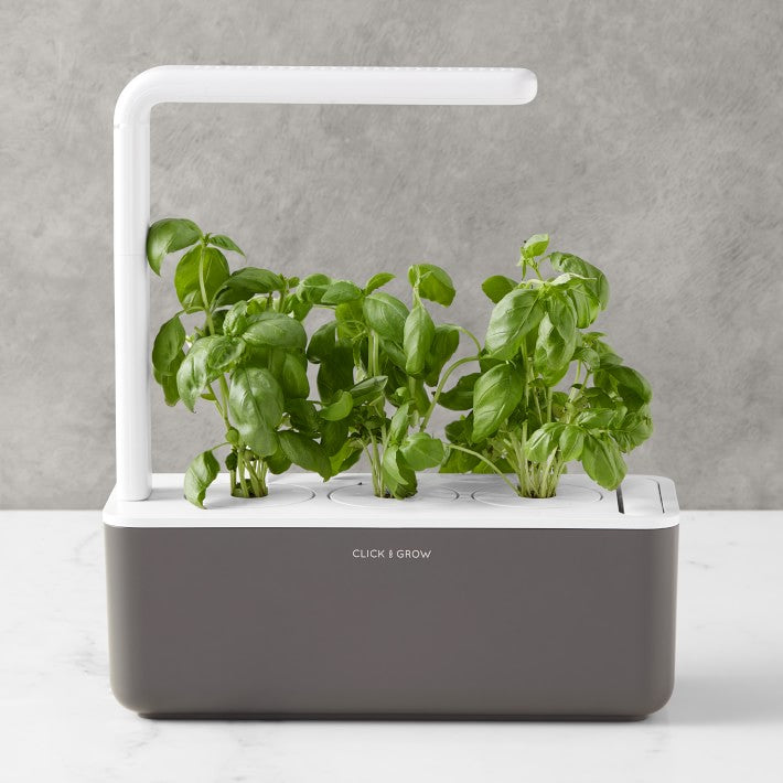 Click & Grow Smart Garden 3, Gris foncé – Jardin d’intérieur intelligent compact avec LED