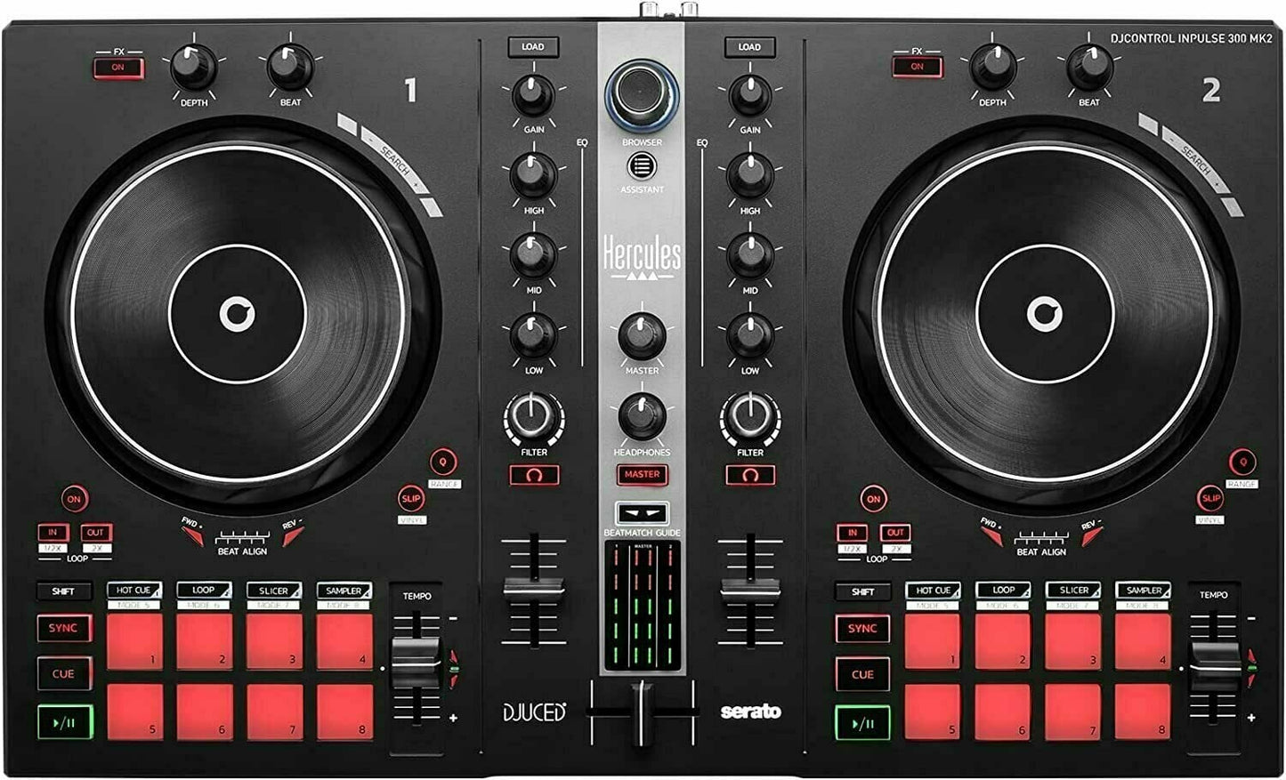 Hercules DJControl Inpulse 300 – DJ-Controller – Schwarz