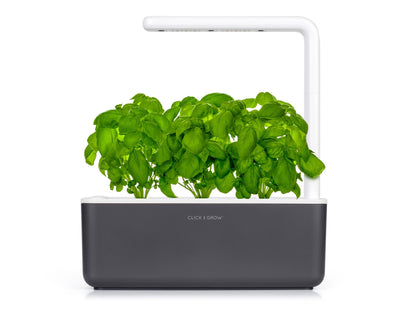 Click & Grow Smart Garden 3, Gris foncé – Jardin d’intérieur intelligent compact avec LED