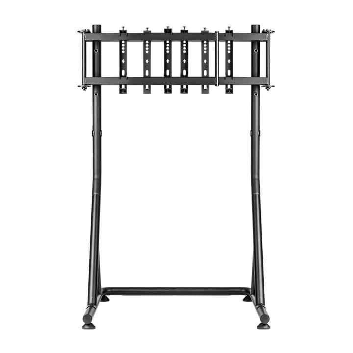 Thermaltake Triple Racing Monitorständer – Dreifache Bildschirmstütze – Verstellbarer Stahlrahmen – Kompatibel mit Monitoren von 32" bis 49" – Schwarz