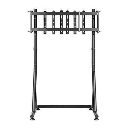 Thermaltake Triple Racing Monitorständer – Dreifache Bildschirmstütze – Verstellbarer Stahlrahmen – Kompatibel mit Monitoren von 32" bis 49" – Schwarz