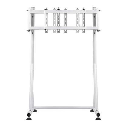 Thermaltake Triple Racing Monitorständer – Dreifache Bildschirmhalterung – Verstellbarer Stahlrahmen – Kompatibel mit Monitoren von 32″ bis 55″ – Weiß