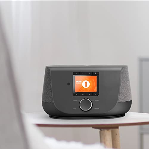 Hama Radio numérique DIR3300SBT (Spotify, WLAN/LAN/Dab + / FM, écran Couleur, Fonction USB, réveil et Diffusion Wi-FI, multiroom, télécommande, Application de Radio Gratuite) Noir