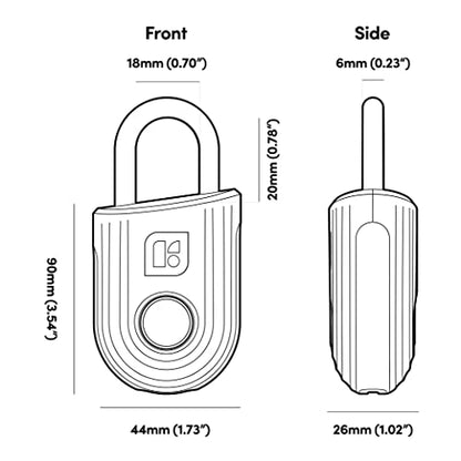 Igloohome Padlock Lite Cadenas Intelligent à empreinte digitale - Noir