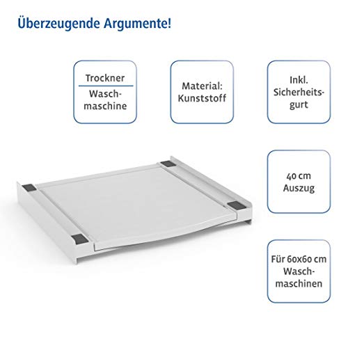 Hama Tussenbouwset Smart voor wasmachines/drogers, uittrekplaat