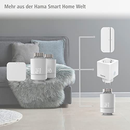 Hama Verwarmingsregeling WLAN, 2x schlanker Heizkörperthermostaat + Basis