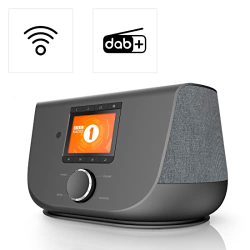 Hama Radio numérique DIR3300SBT (Spotify, WLAN/LAN/Dab + / FM, écran Couleur, Fonction USB, réveil et Diffusion Wi-FI, multiroom, télécommande, Application de Radio Gratuite) Noir