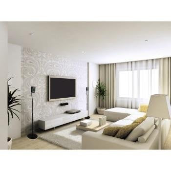 Hama 49594 Pied pour Haut-Parleur Rigide Distance Sol/Plafond (Max.): 12.3 cm Noir 1 Paire(s)