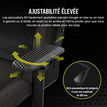 Corsair T3 Rush Gaming-Stuhl, Anthrazit und Grau