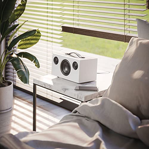 Audio Pro C5 MKII - Portable Multiroom Speaker with Bluetooth &amp; WiFi - Wireless Smart Speaker with App Control for Air Play, Spotify Connect - White