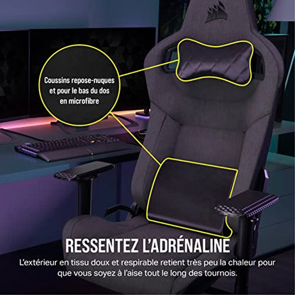 Corsair T3 Rush Gaming-Stuhl, Anthrazit und Grau